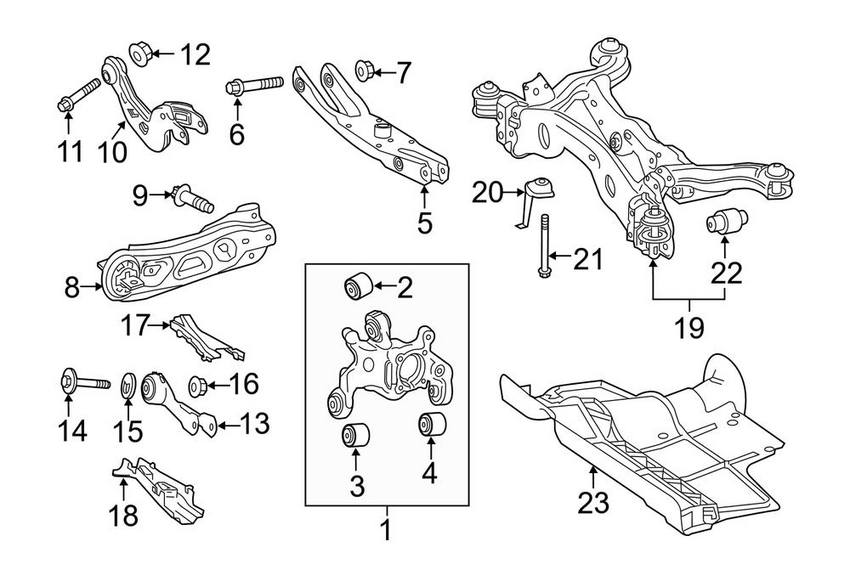 Mercedes Suspension Knuckle - Rear Driver Left 2463503541